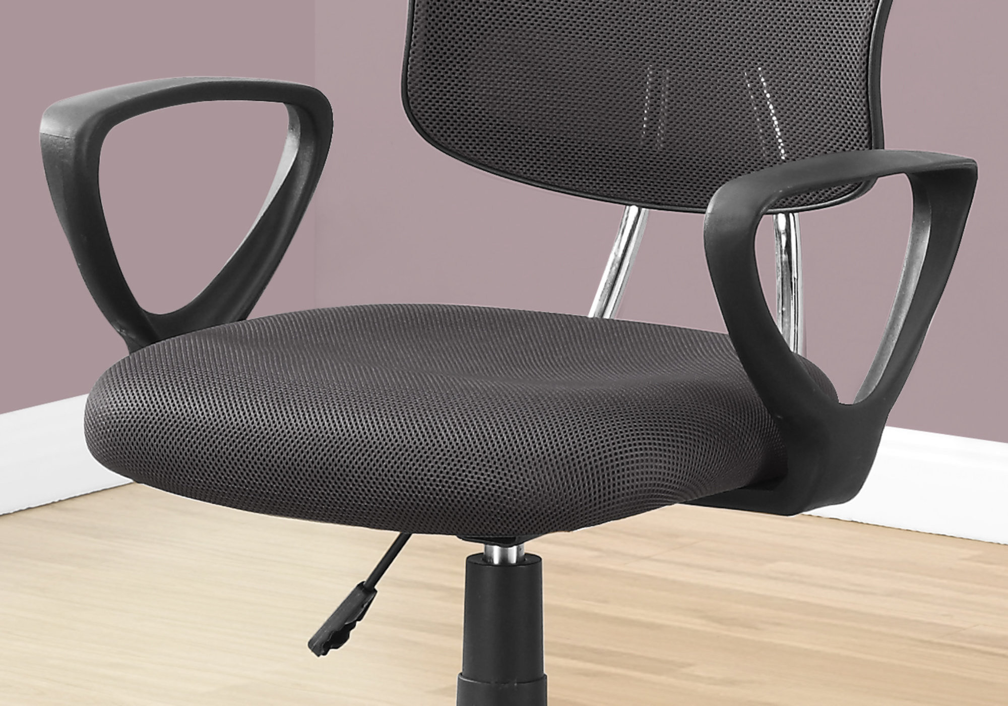 21.5" X 23" X 33" Grey Foam Metal Polypropylene Polyester Office Chair - Image 3